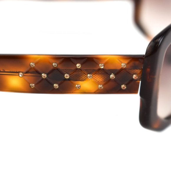 CHANEL Tortoise Brown Crystals & CC  Sunglasses lp - Picture 6 of 10